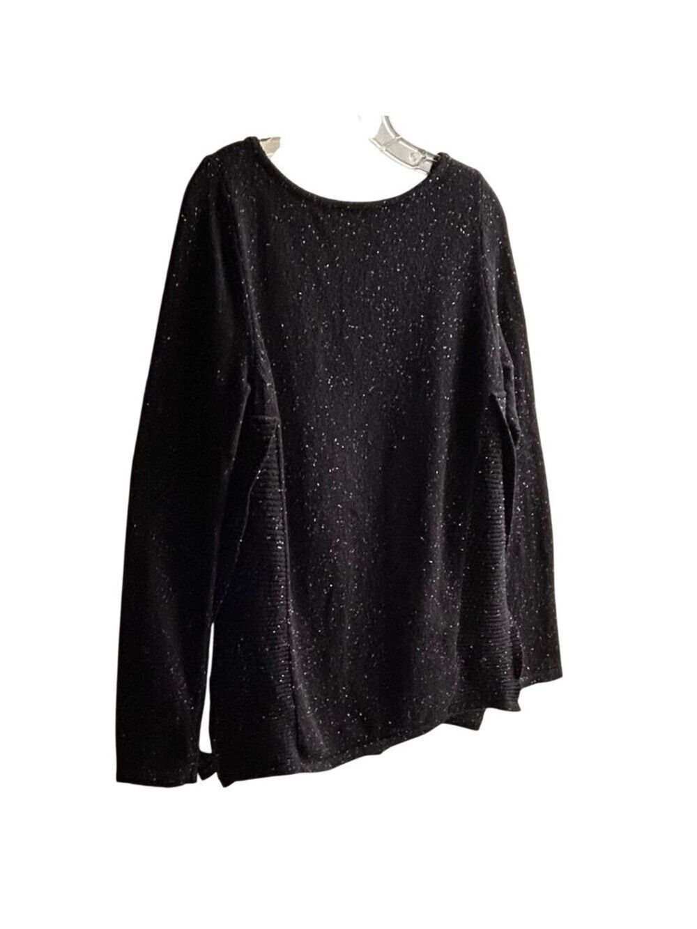 LOFT Cotton Wool Blend Crew Neck Sweater with Inset Side Panels